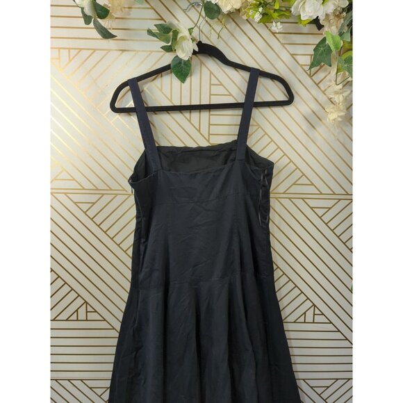 Lauren Ralph Lauren Women's Black Dress  Sleeveless Full Skirt Cotton Size 6 - Picture 4 of 6